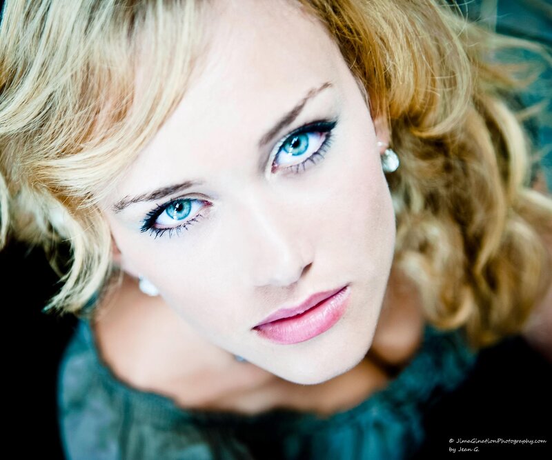 portrait of a woman with blue eyes