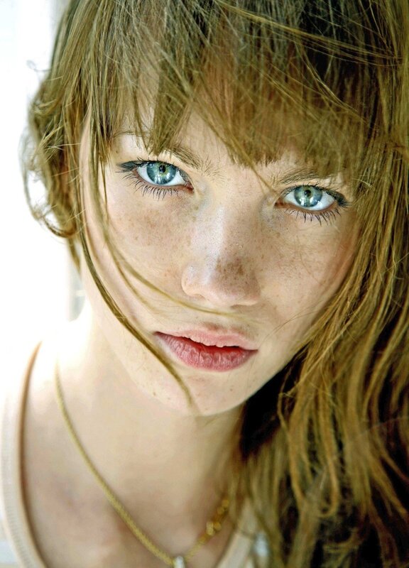 portrait of a woman with blue eyes