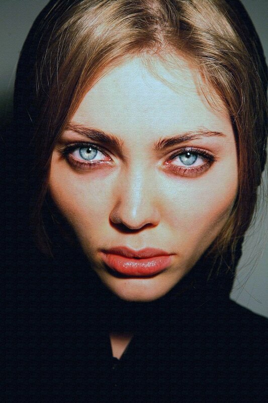 portrait of a woman with blue eyes