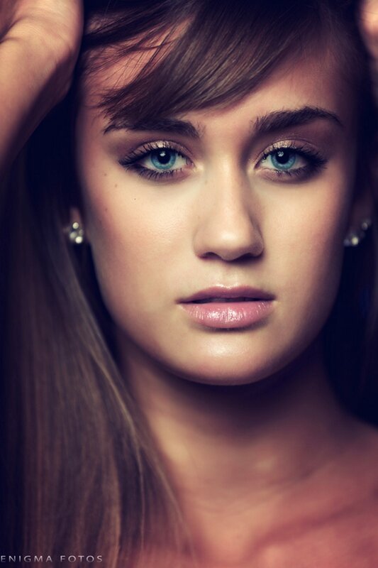 portrait of a woman with blue eyes
