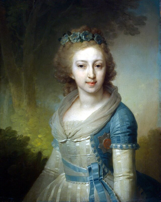 Portrait of a woman with flowers