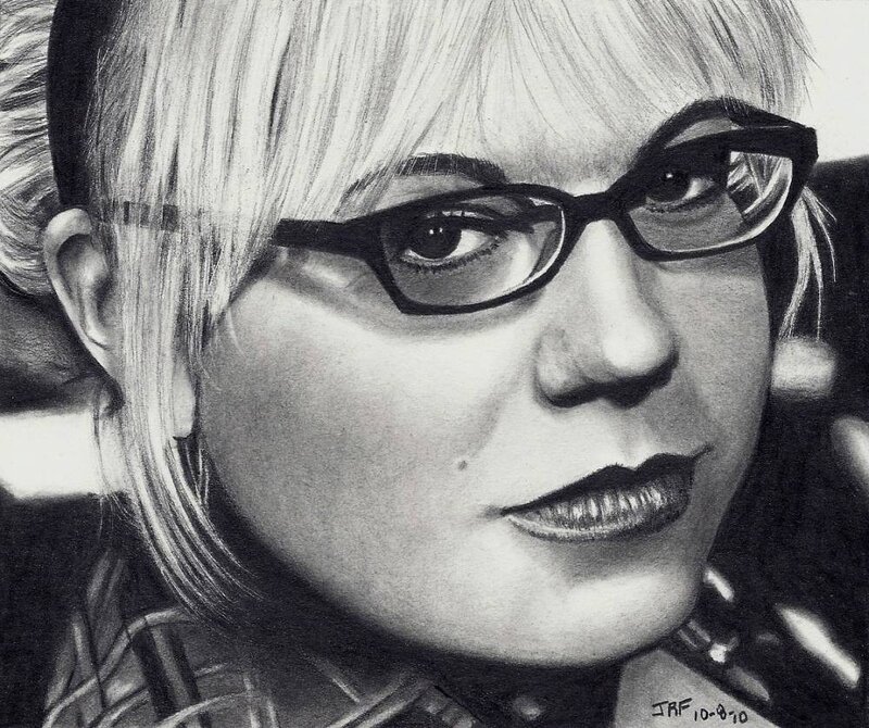 portrait of a woman with glasses