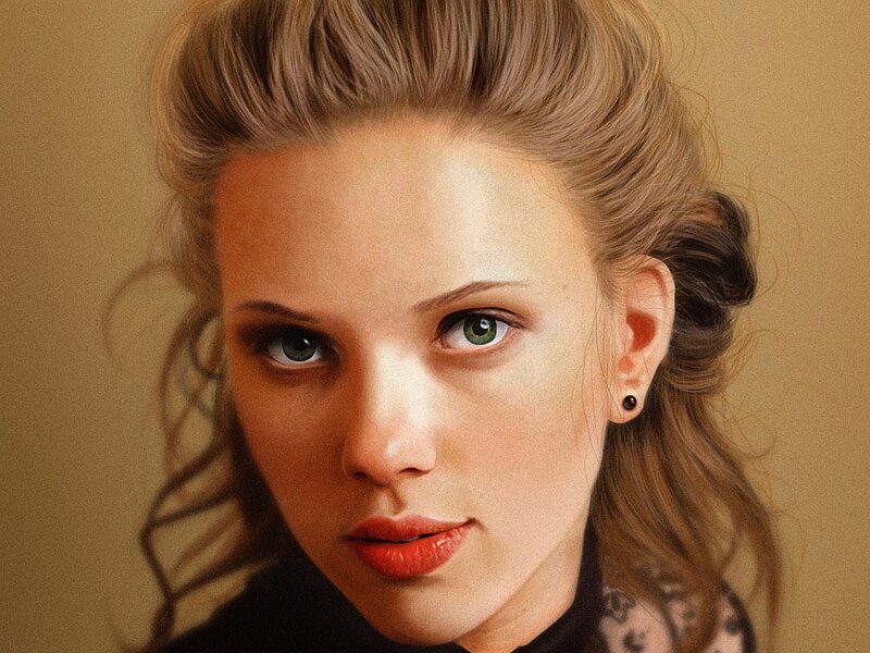 portrait of a woman with green eyes