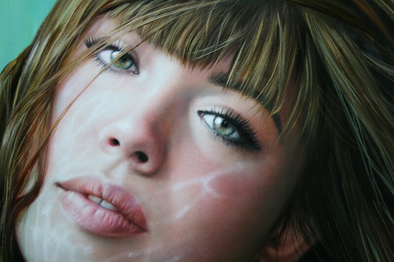 portrait of a woman with green eyes