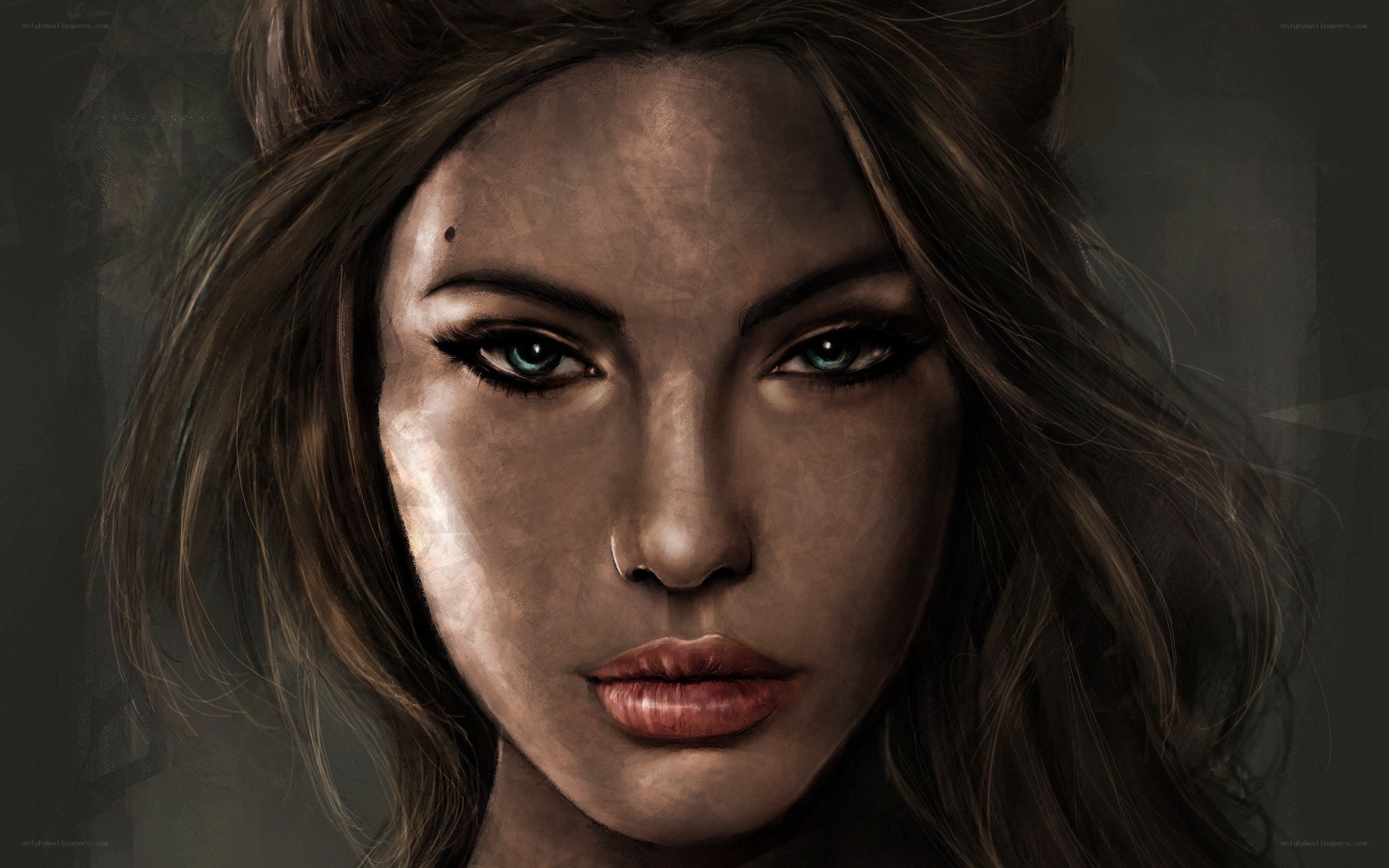 portrait of a woman with green eyes