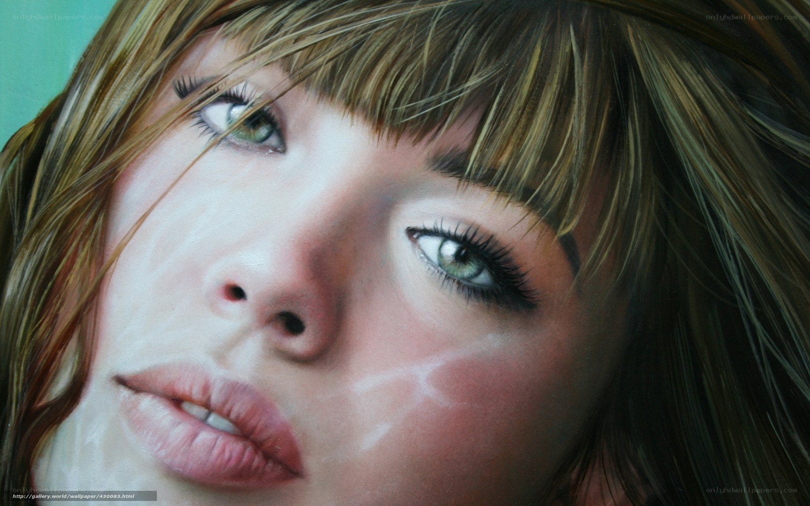 portrait of a woman with green eyes
