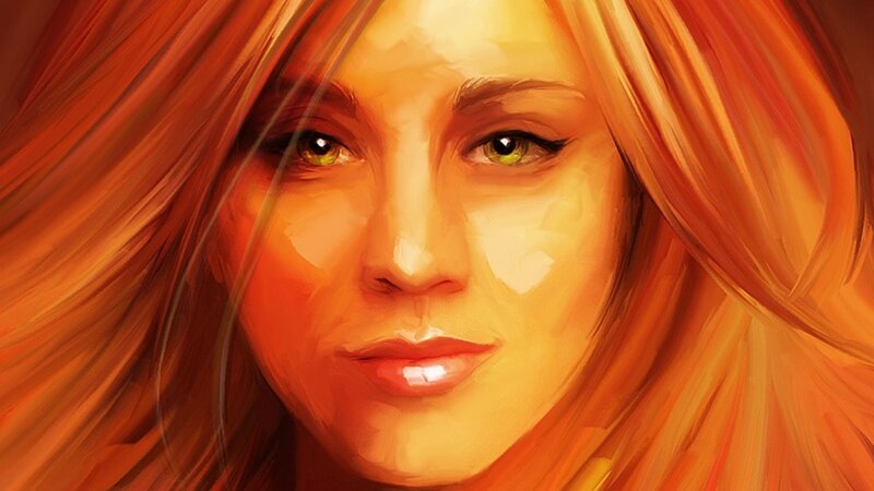 portrait of a woman with red hair