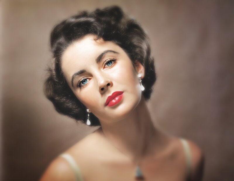 Portrait of a woman with red lipstick