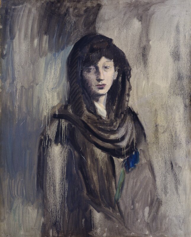 Portrait of a woman with scarf