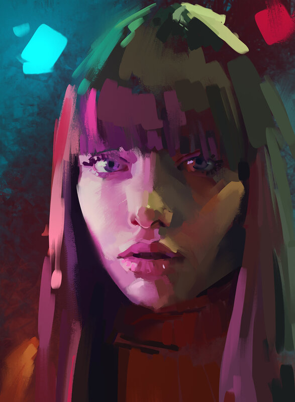Portrait of a Young Woman — Pink