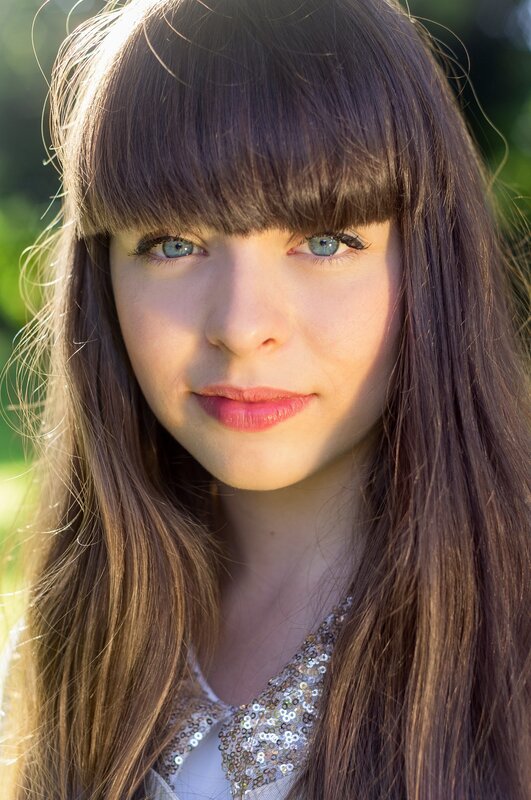 portrait of a young woman with blue eyes
