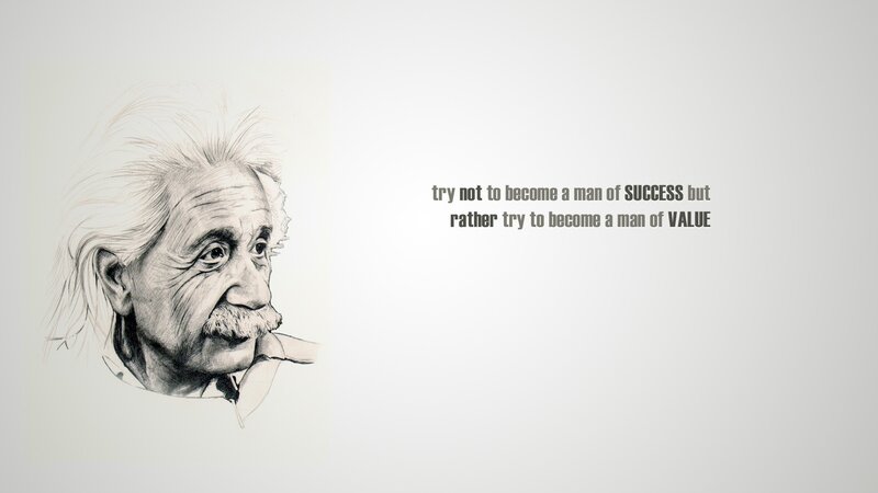 Portrait of Albert Einstein — Black