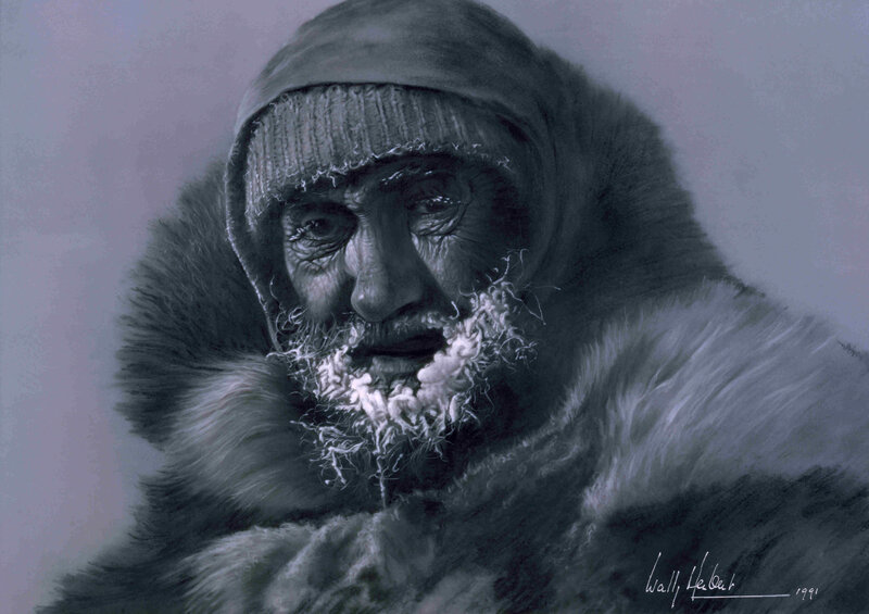 Portrait of an elderly man in winter clothing