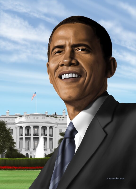 Portrait of Barack Obama