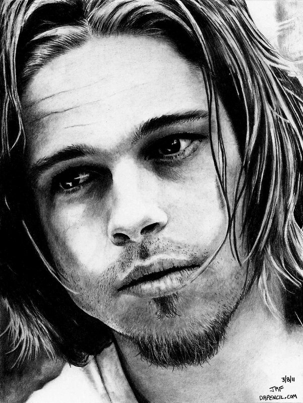 portrait of brad pitt