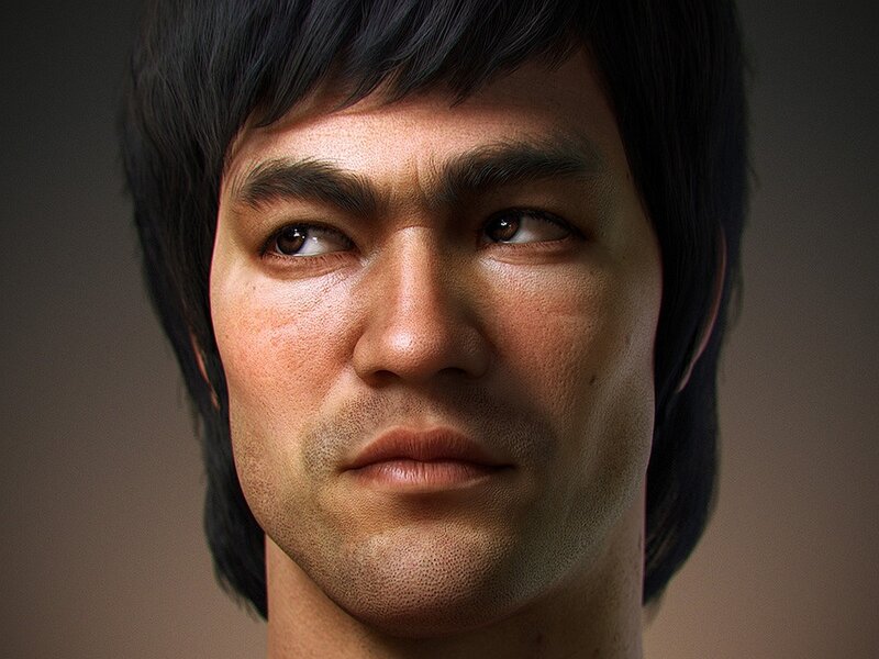 portrait of bruce lee