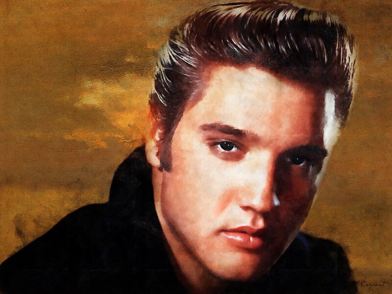 Portrait of Elvis Presley — Brown