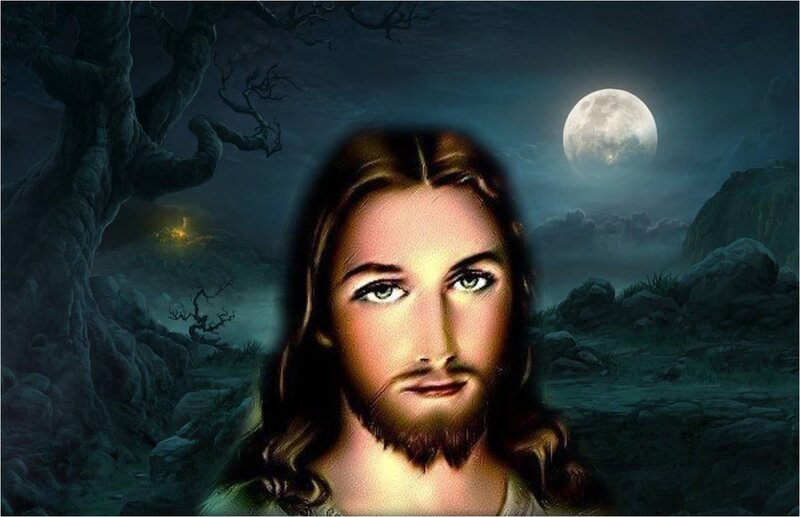 Portrait of Jesus Christ — Blue, Dramatic