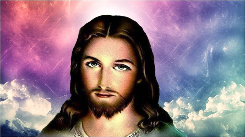 Portrait of Jesus Christ — Purple, Serene