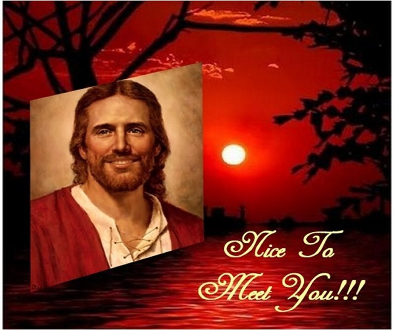 Portrait of Jesus Christ — Red, Dramatic, Sunset