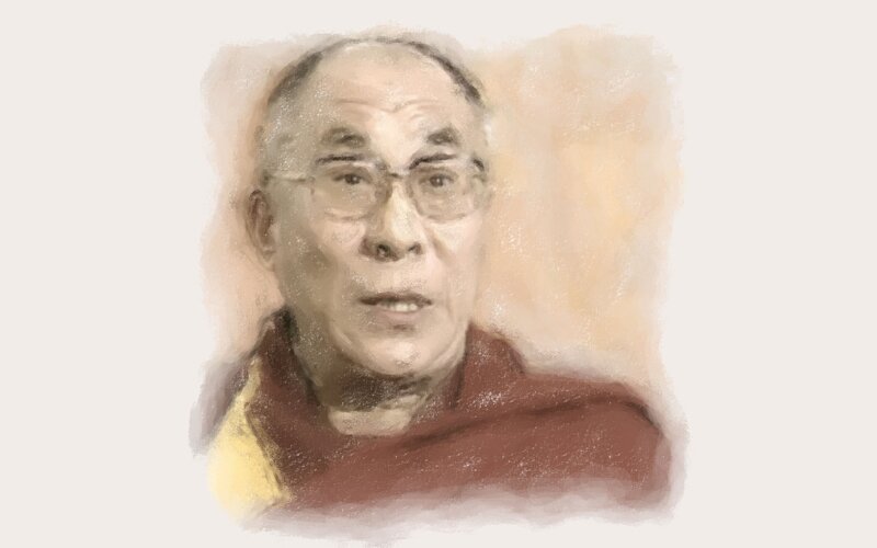 portrait of the Dalai Lama