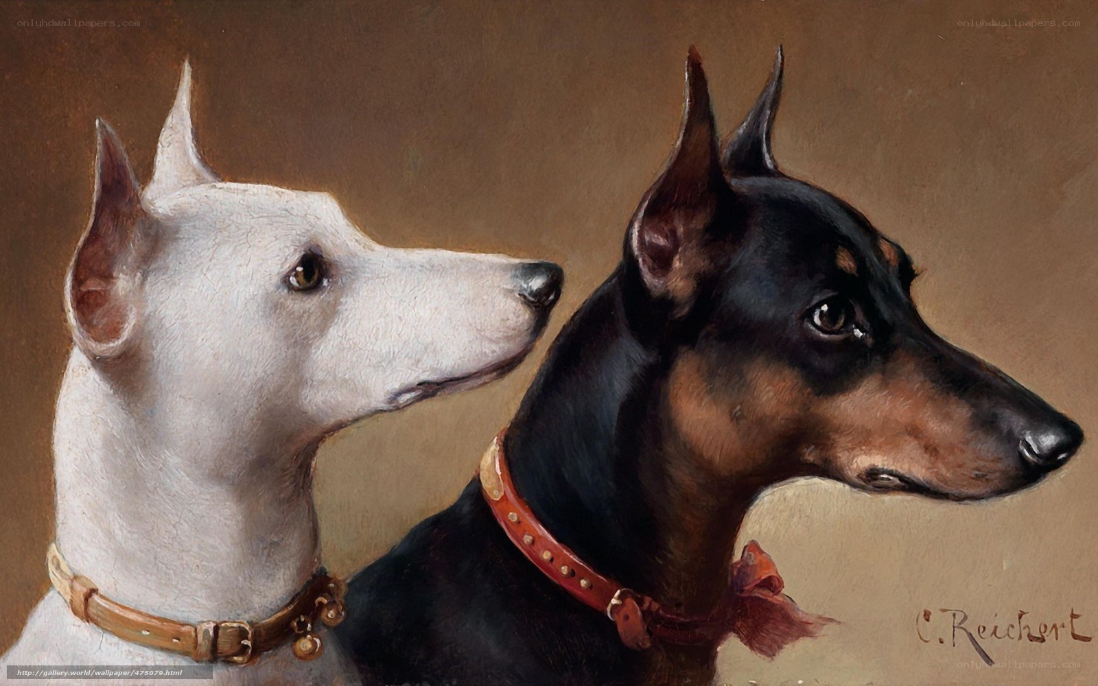 Portrait of Two Dogs
