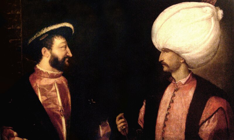 Portrait of two men in conversation
