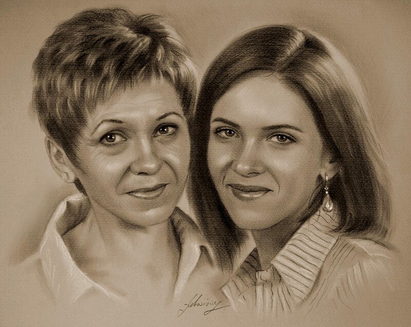 portrait of two women