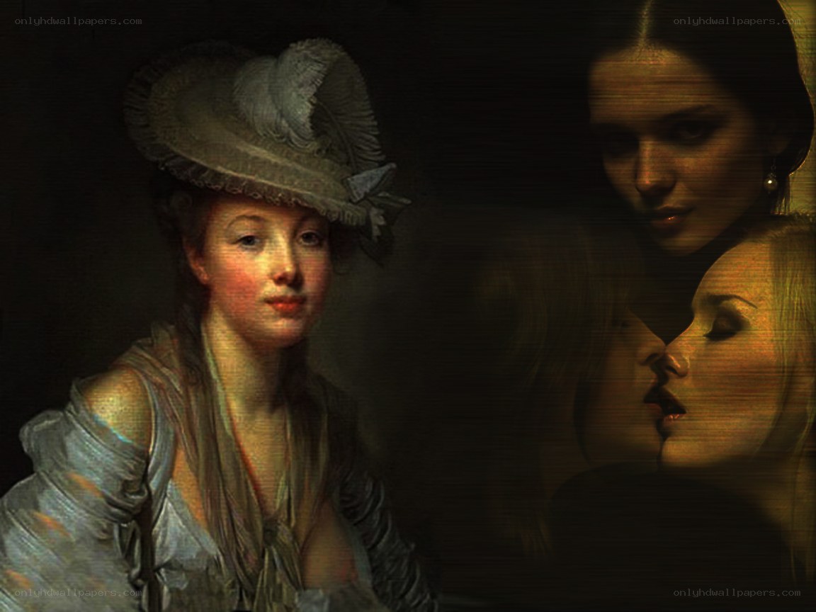 Portrait with ghostly figures
