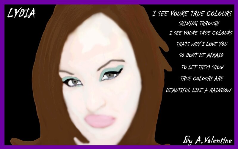 Portrait with poem text