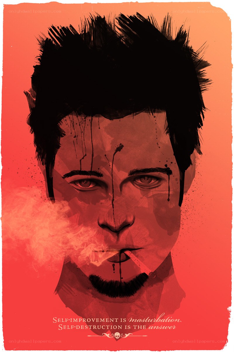Portrait with quote and smoke