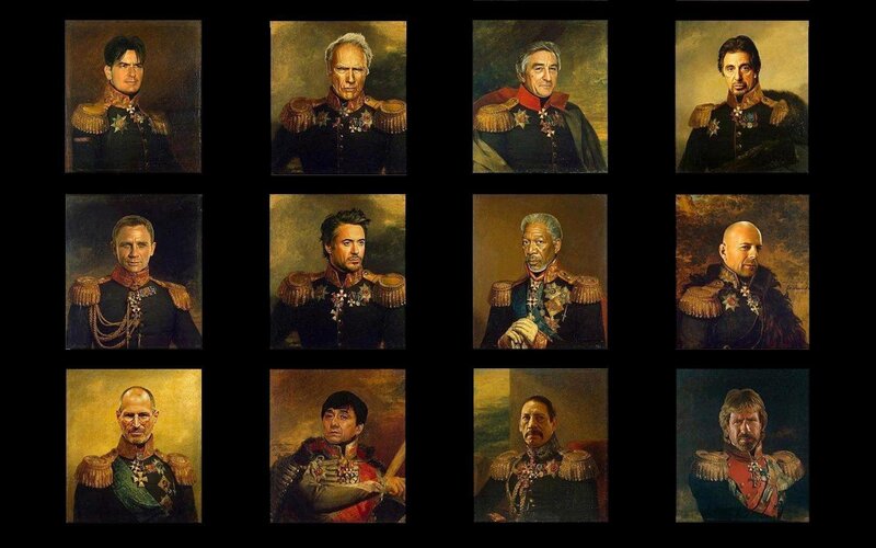 Portraits of actors as generals
