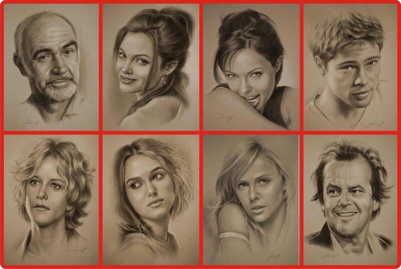 portraits of celebrities