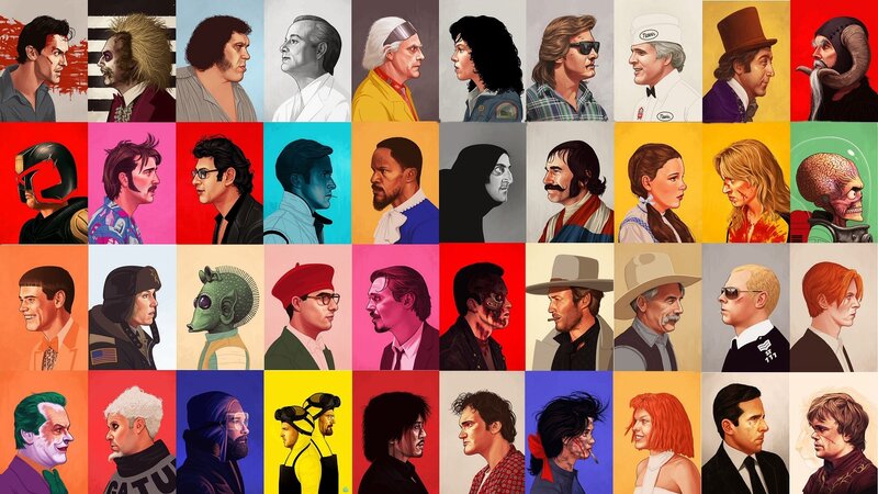 Portraits of Fictional Characters — Red, Dramatic
