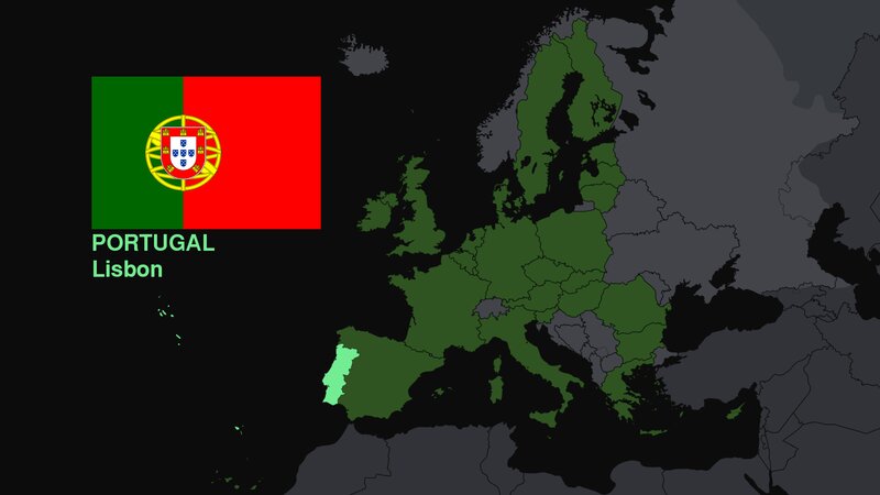 Portugal on Map