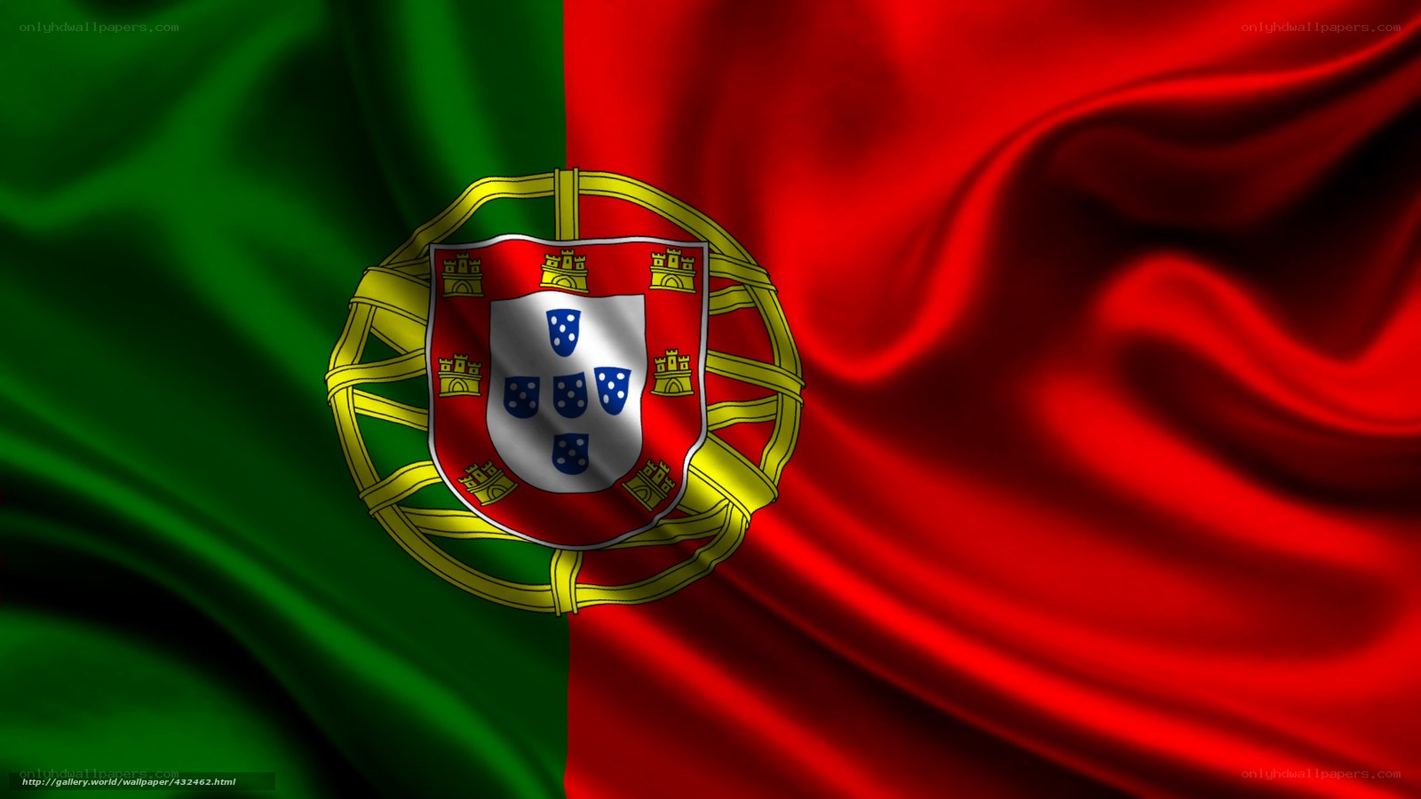Portuguese flag waving