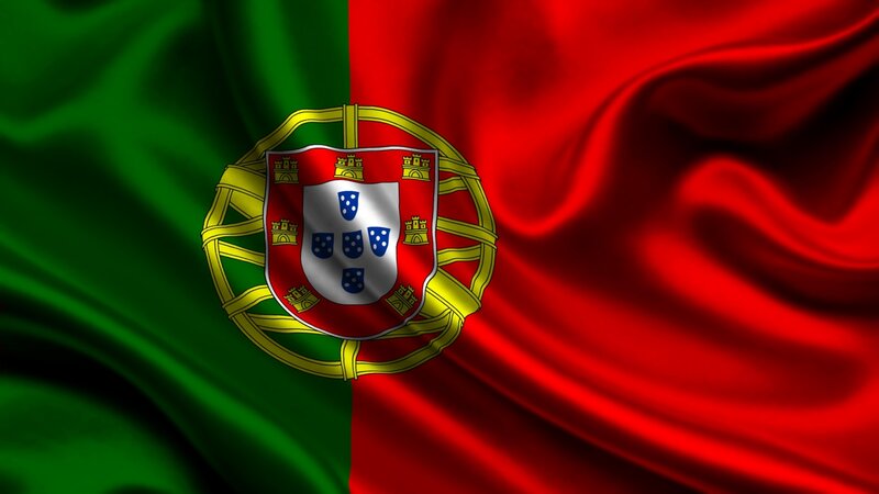 Portuguese flag waving