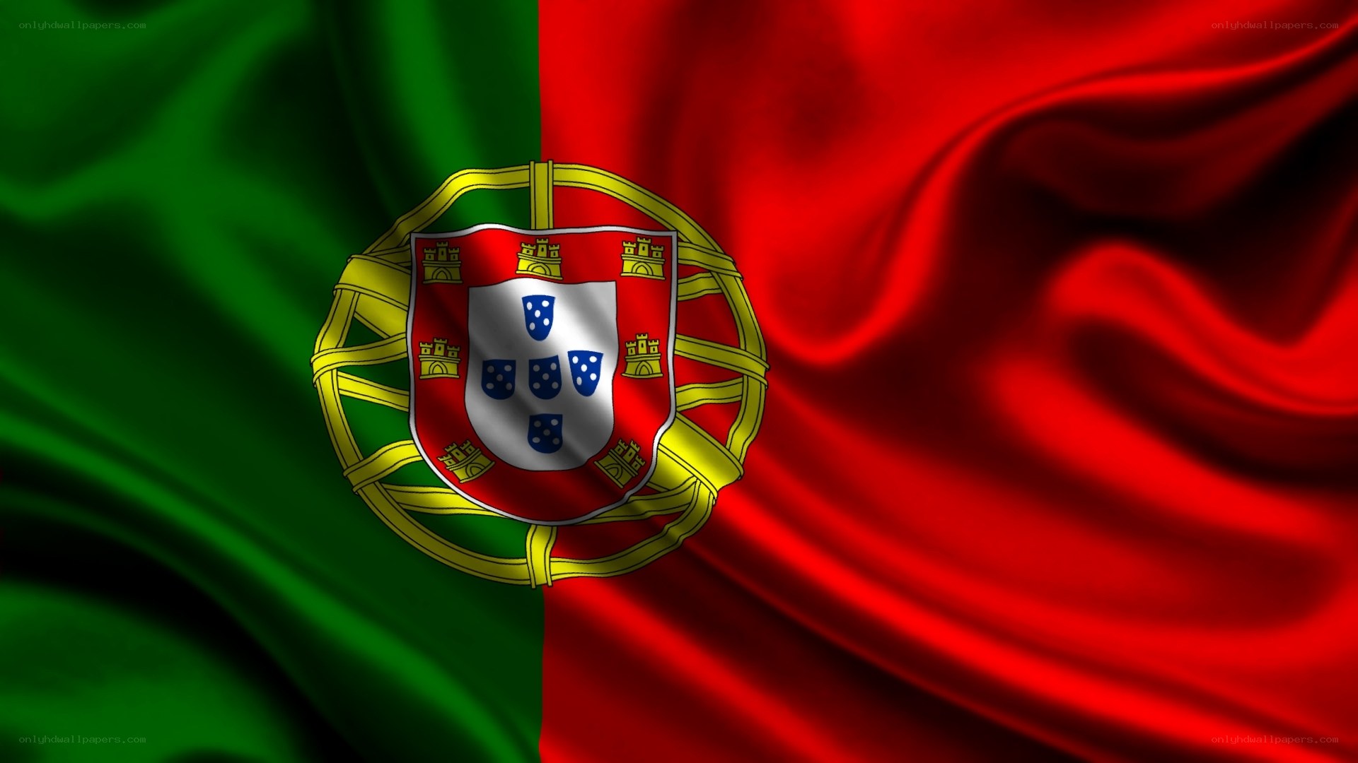 Portuguese flag waving
