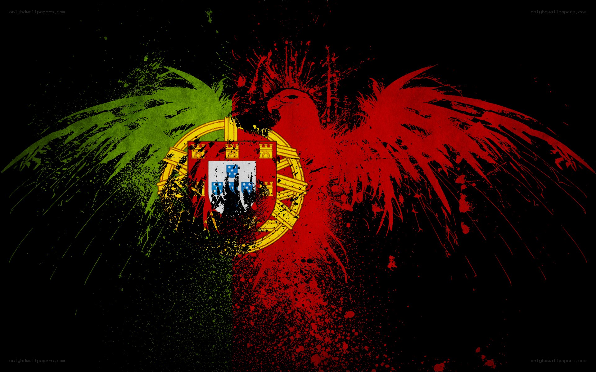 Portuguese flag with eagle