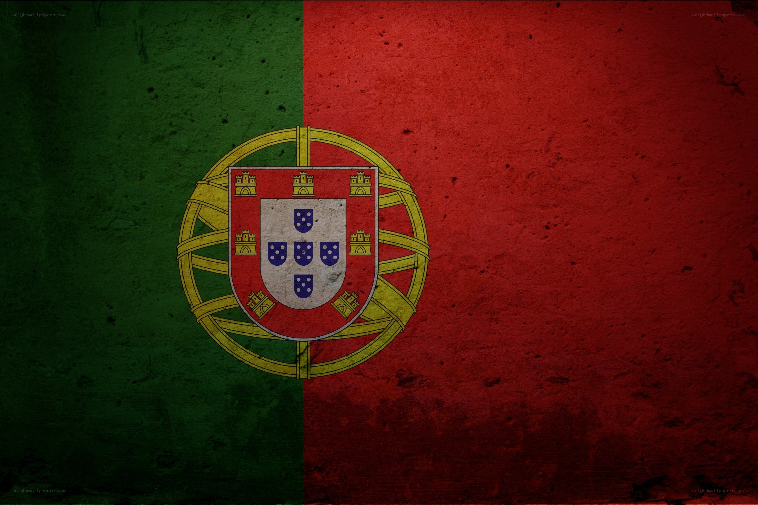 Portuguese flag with emblem