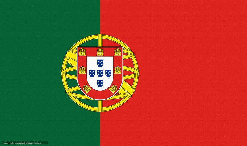 Portuguese flag with emblem