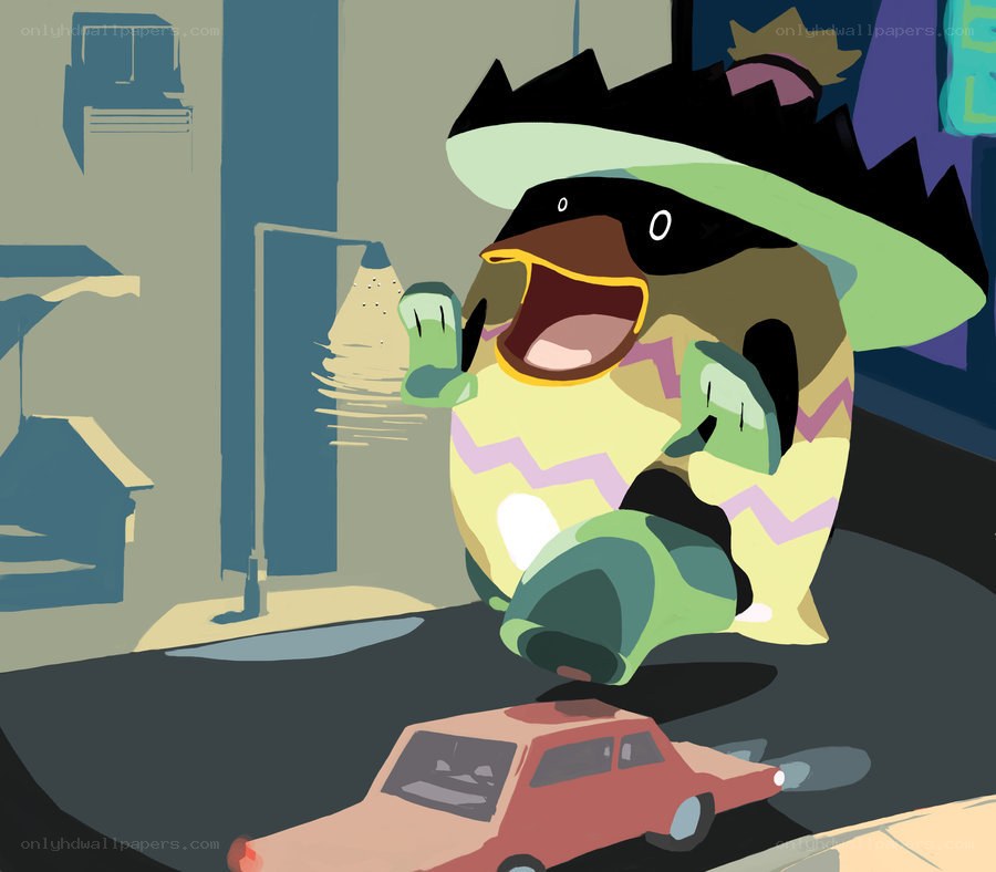 Porygon in a city