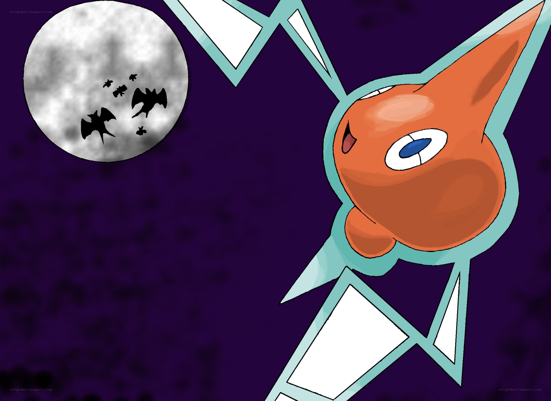 Porygon under the moon
