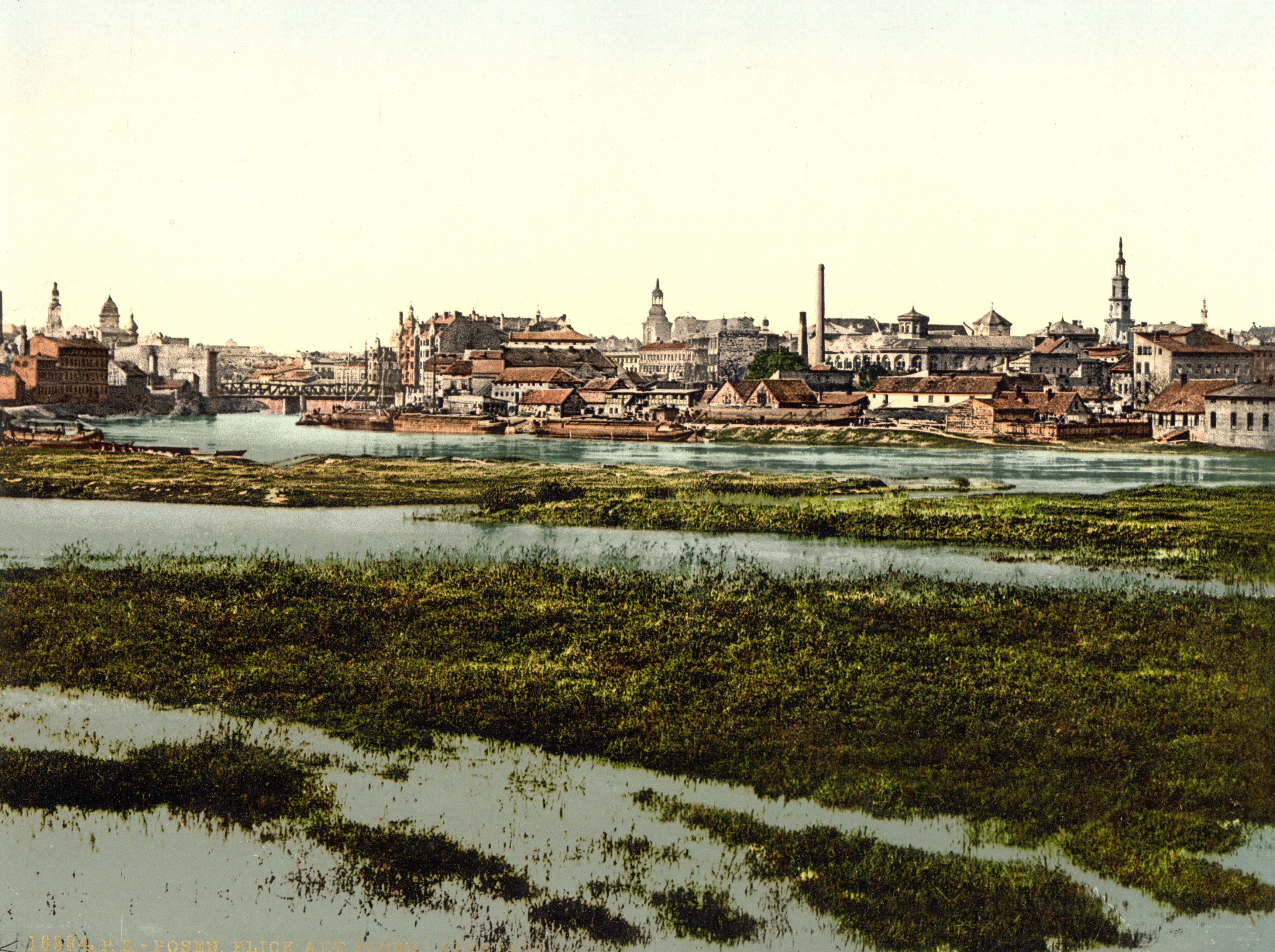 Posen cityscape along the river