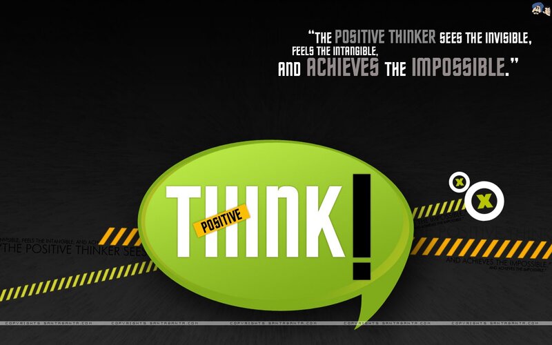 Positive Thinker Quote — Black