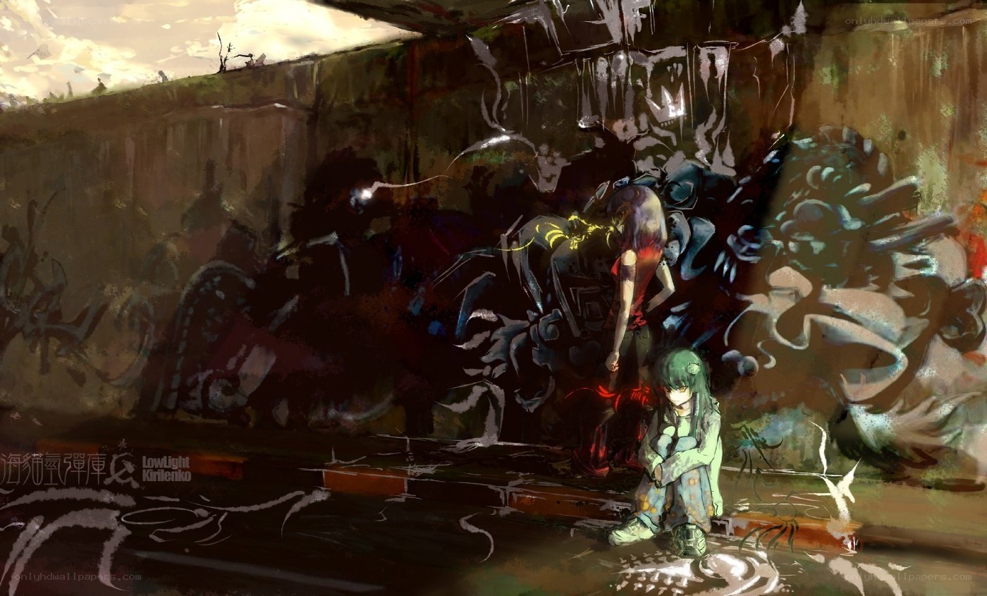 Post-apocalyptic alley scene