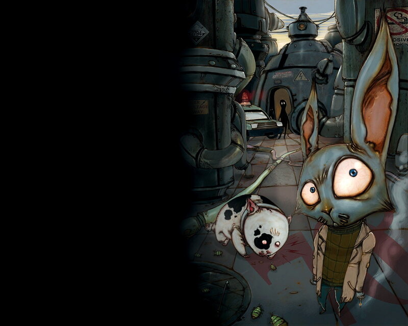 Post-apocalyptic animal scene