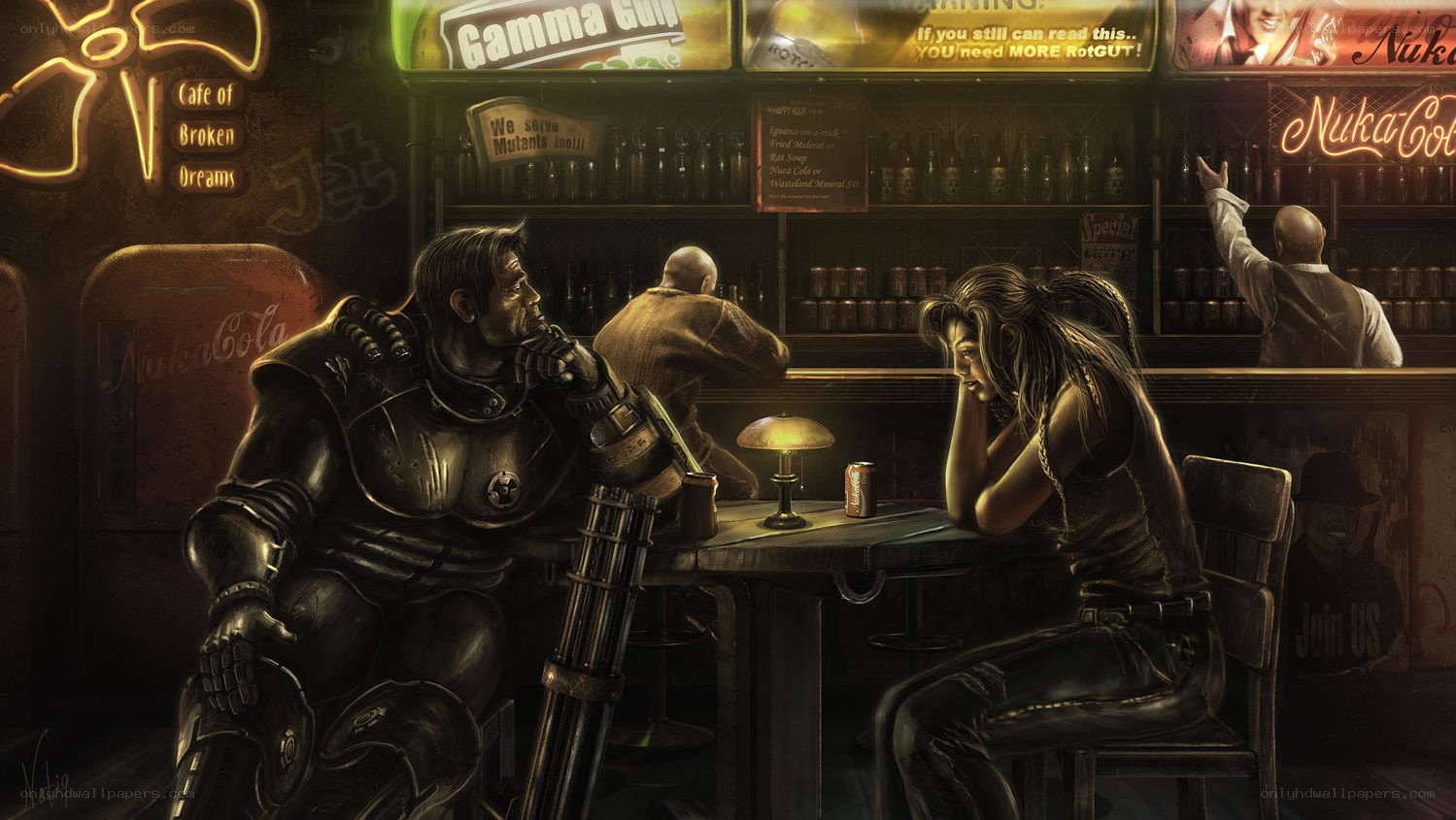 Post-apocalyptic bar scene