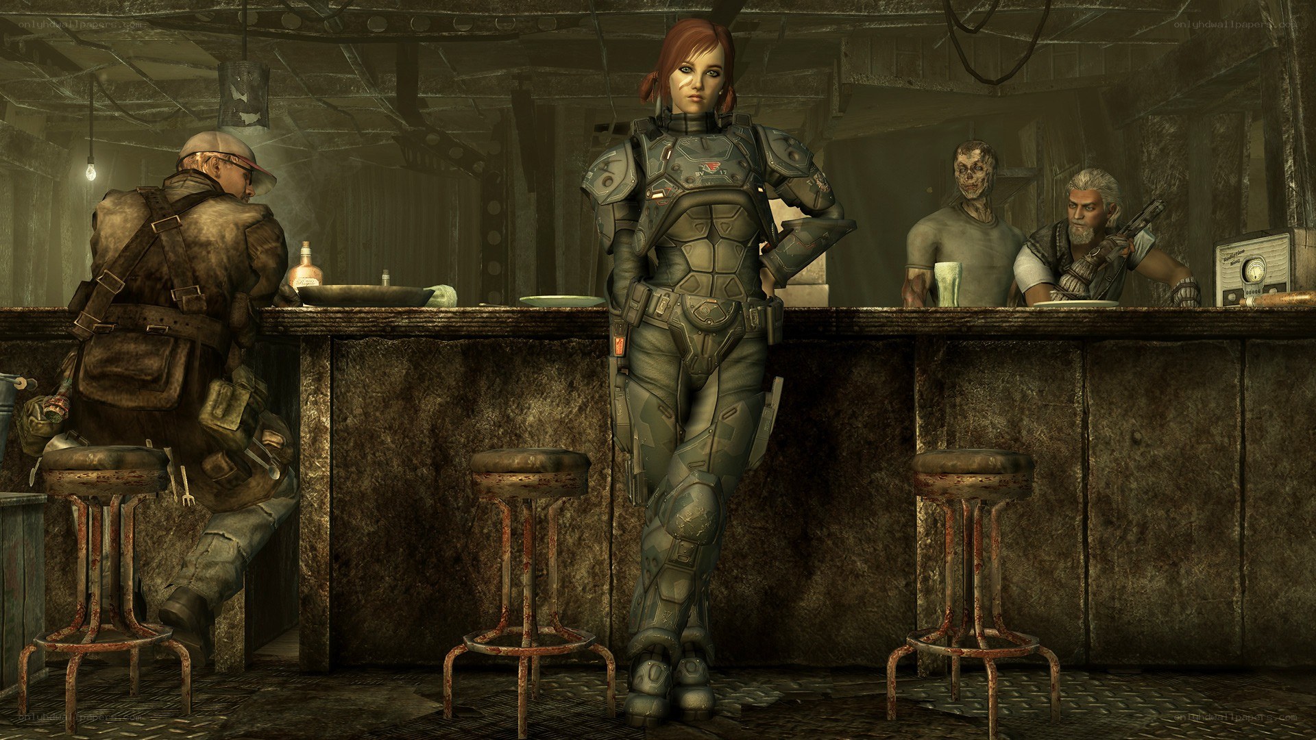 Post-apocalyptic bar scene