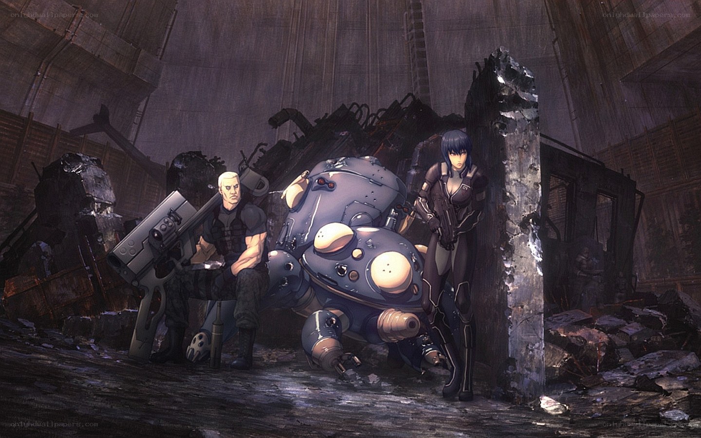 Post-apocalyptic battle scene